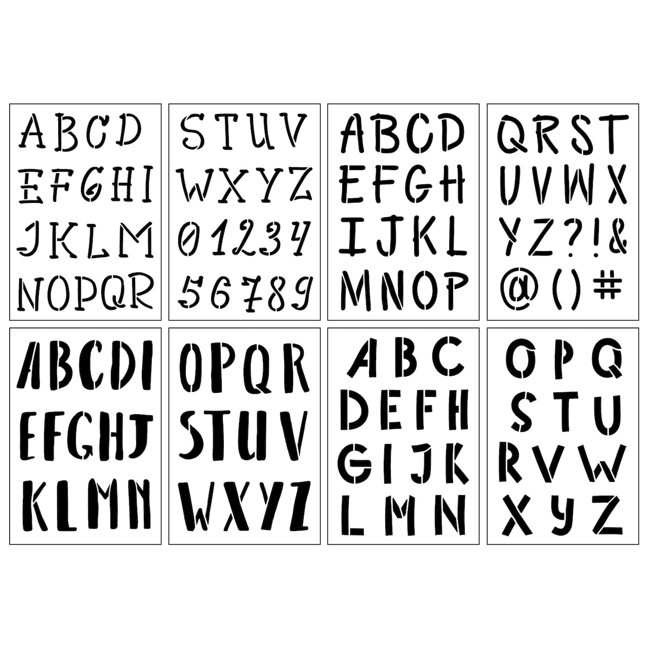 6 Pack: Alphabet Casual Stencils, 7" x 10" by Craft Smart®